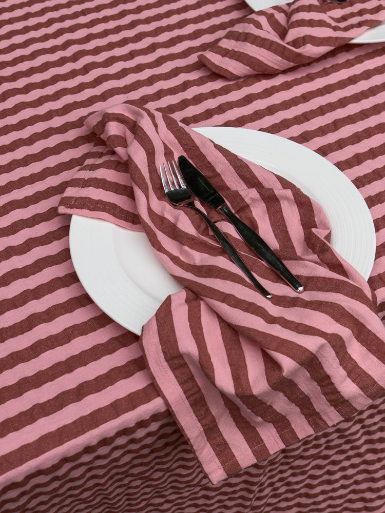 Sundae Seersucker Napkin Set  by Mosey Me