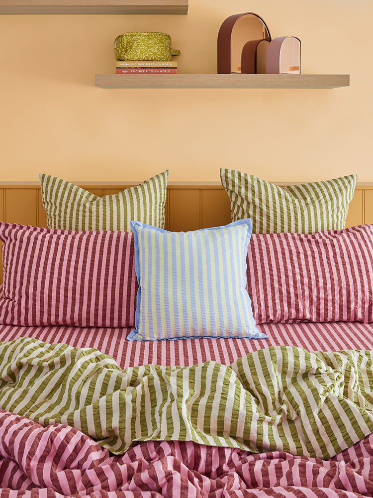 Sundae Seersucker Standard Pillowcase Set