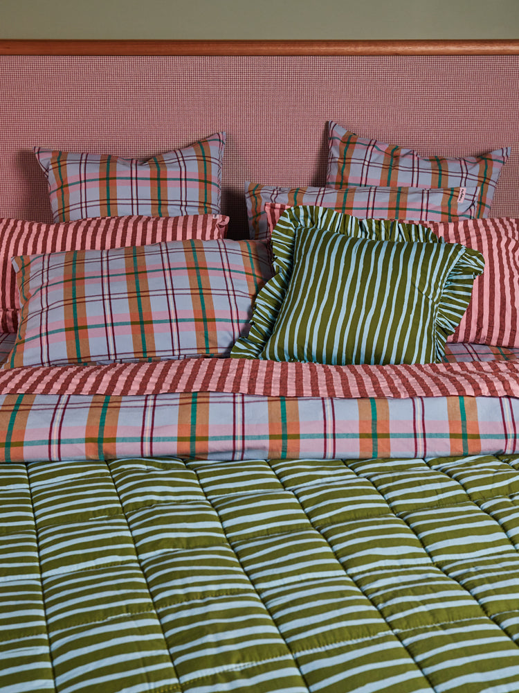 Confetti Plaid Euro Pillowcase Set