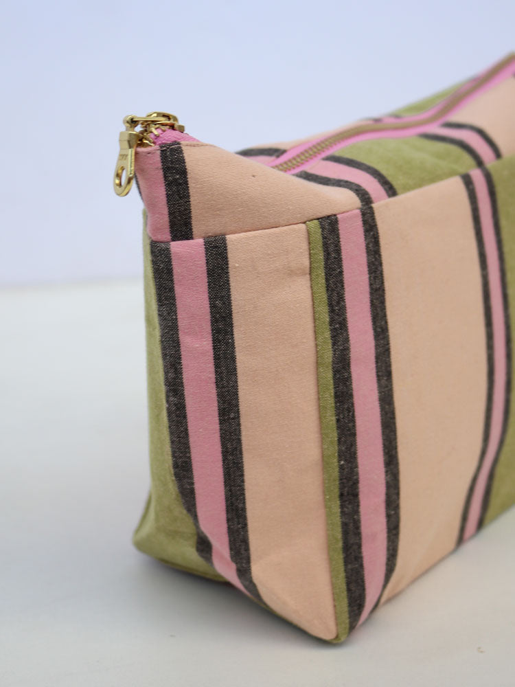 Carnival Stripe Cosmetic Case  by Mosey Me