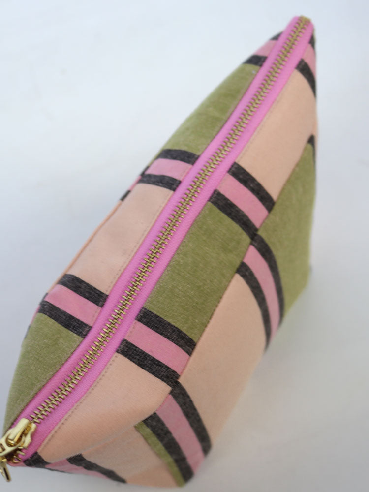 Carnival Stripe Cosmetic Case  by Mosey Me