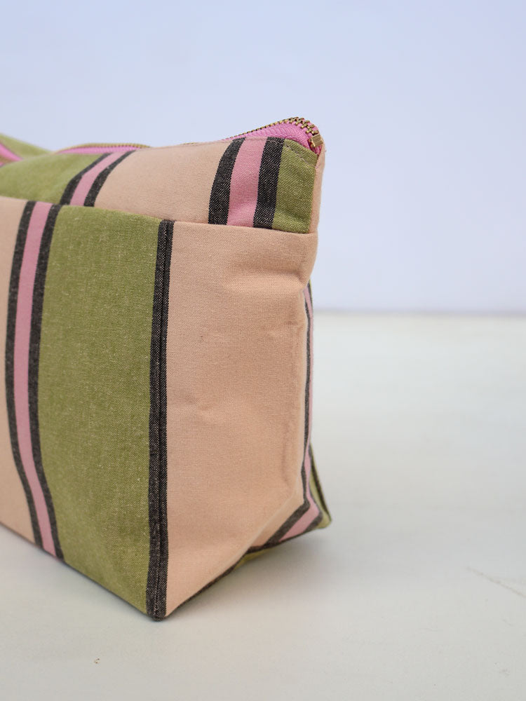 Carnival Stripe Cosmetic Case  by Mosey Me