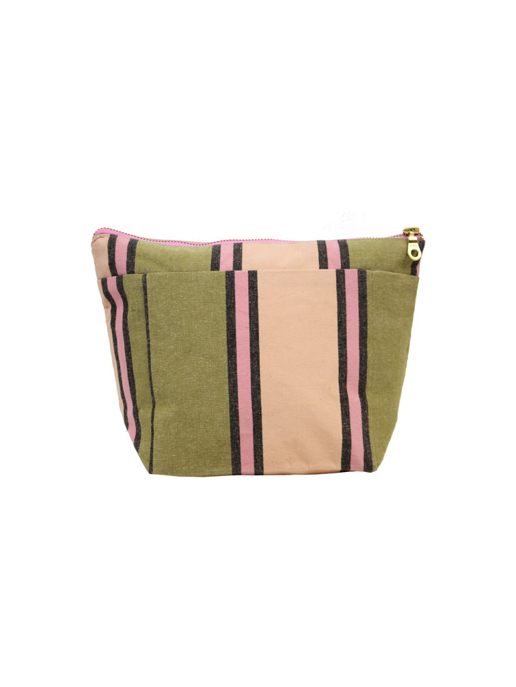 Carnival Stripe Cosmetic Case  by Mosey Me