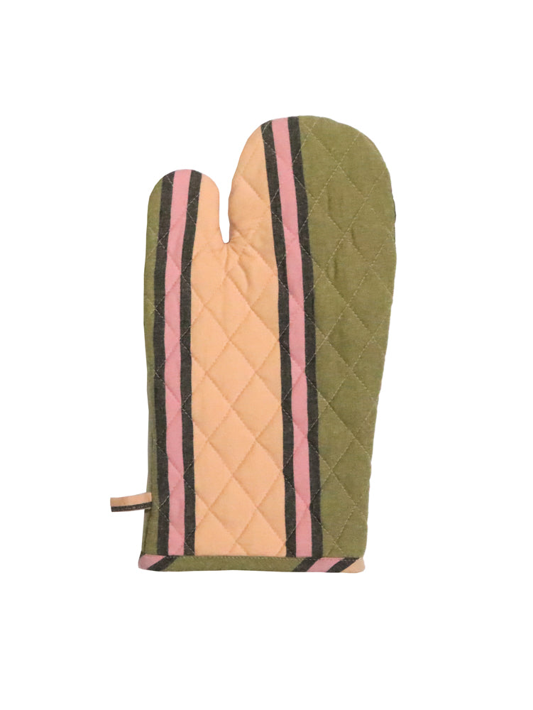 Carnival Stripe Oven Mitt  by Mosey Me