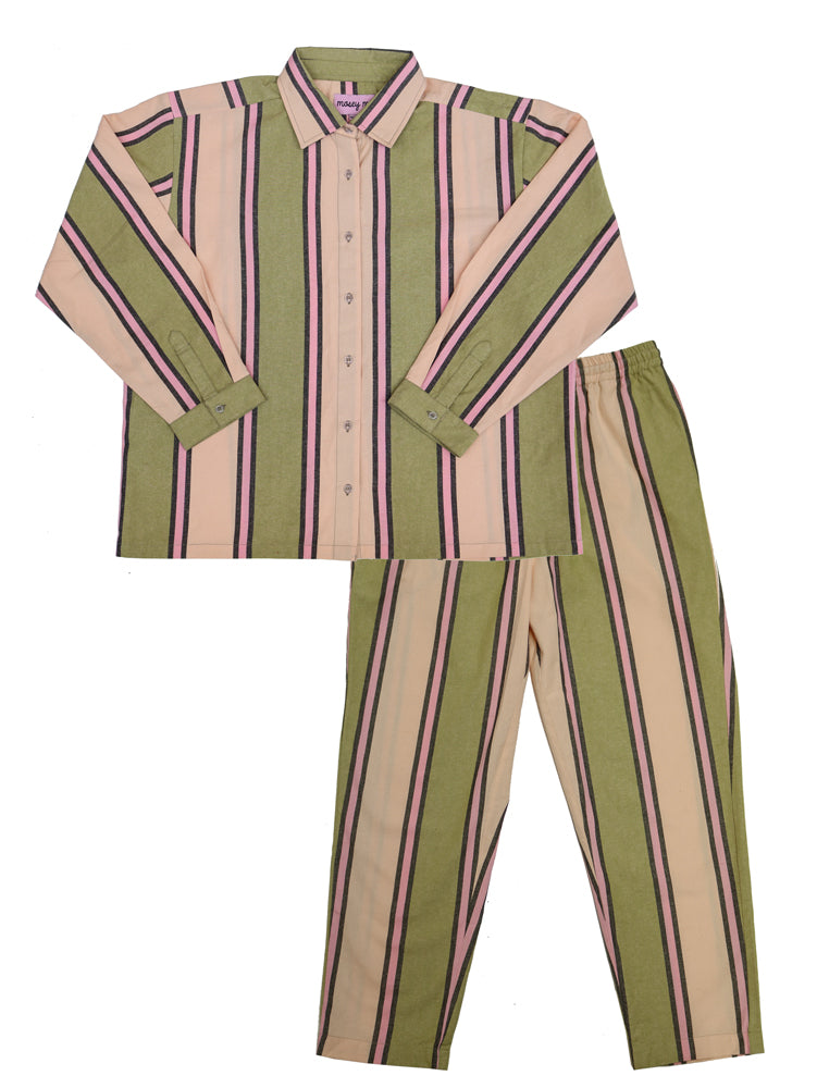 Carnival Stripe Long Sleeve Pyjama Set  by Mosey Me