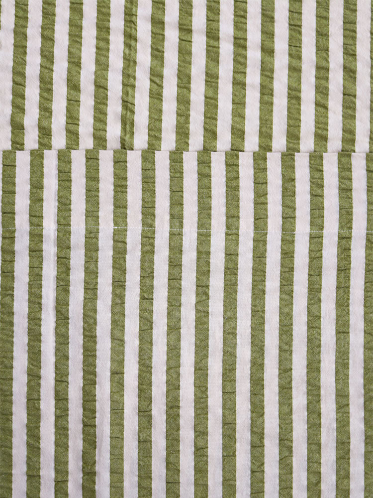 Seersucker Stripe Flat Sheet  by Mosey Me