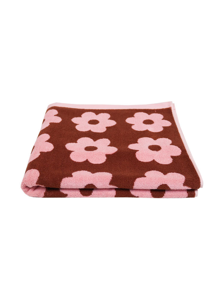 Winter Flowerbed Bath Towel  by Mosey Me