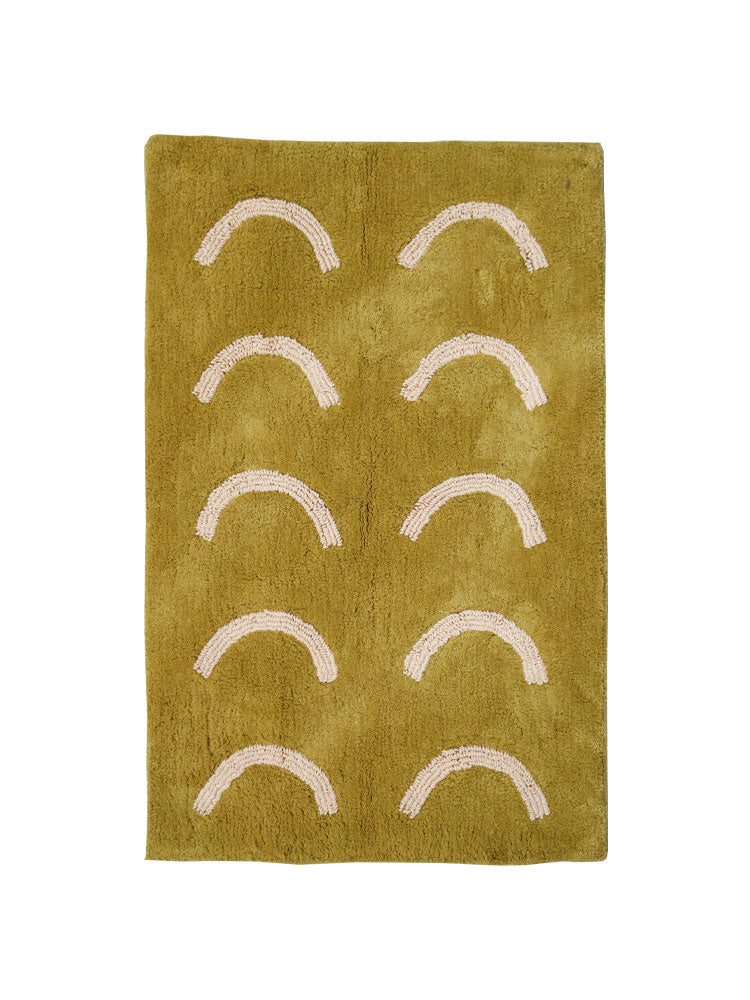 Olive Curve Bath Mat  by Mosey Me