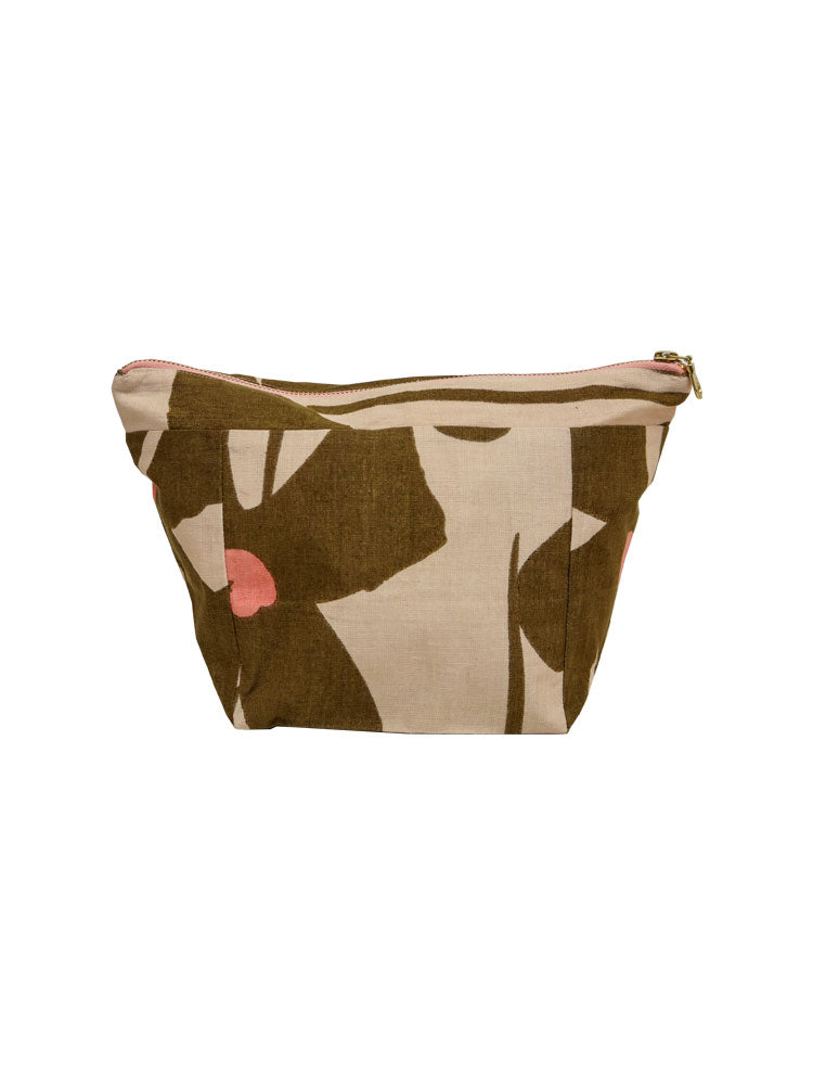 Olive Poppy Cosmetic Case  by Mosey Me