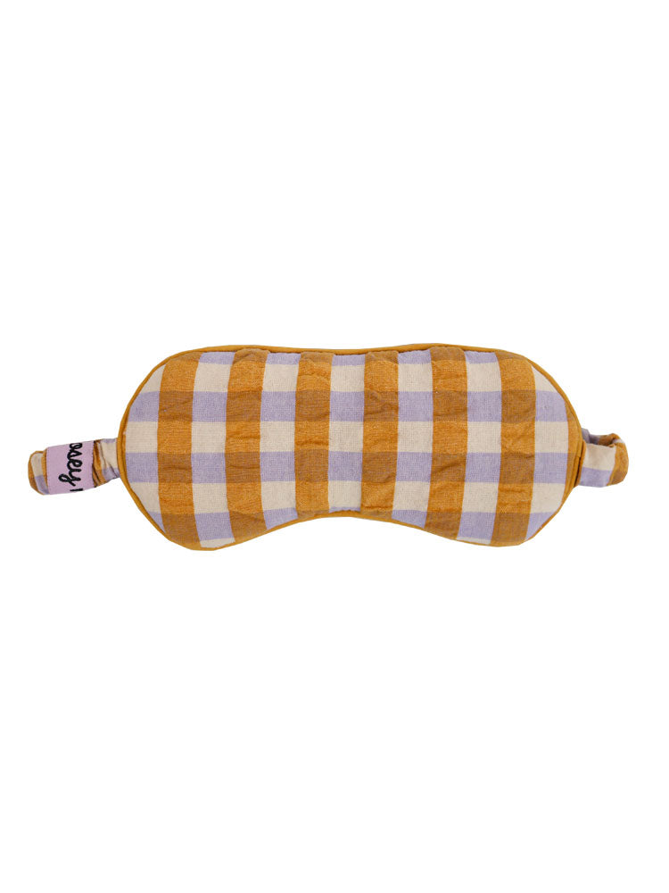 Mango Seersucker Eye Mask  by Mosey Me