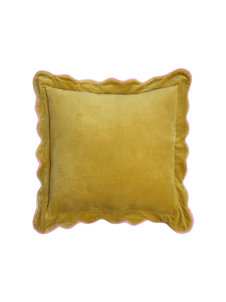 Green Velvet Cushion  by Mosey Me