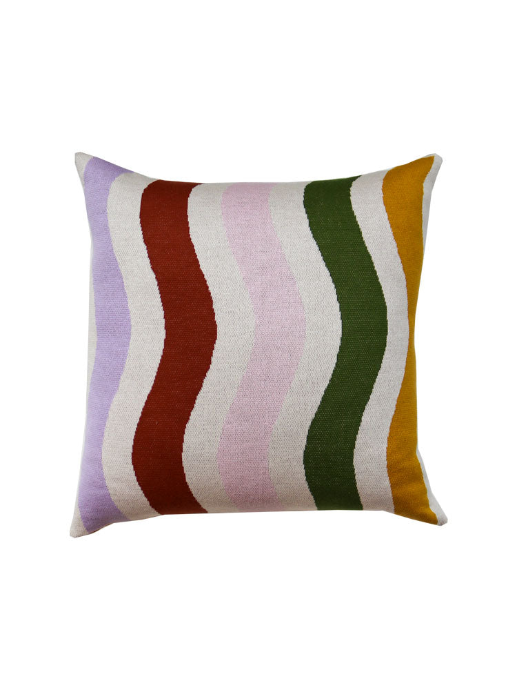 Wave Knitted Cushion  by Mosey Me
