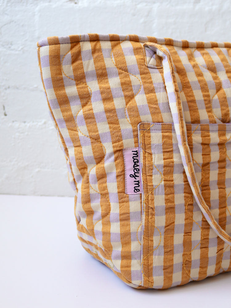 Mango Seersucker Quilted Bag