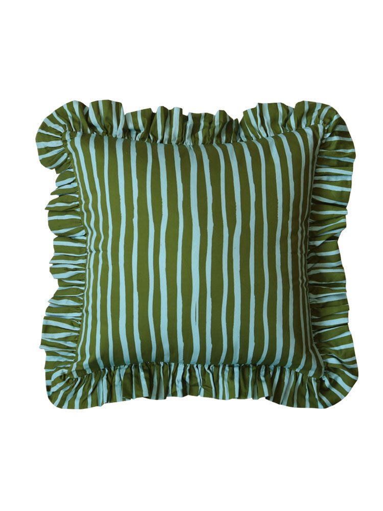 Strokes Ruffle Cushion