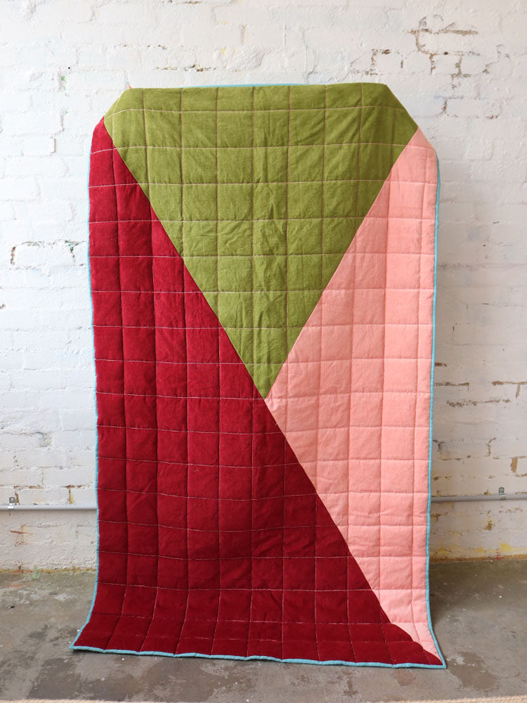 Corduroy Quilted Throw
