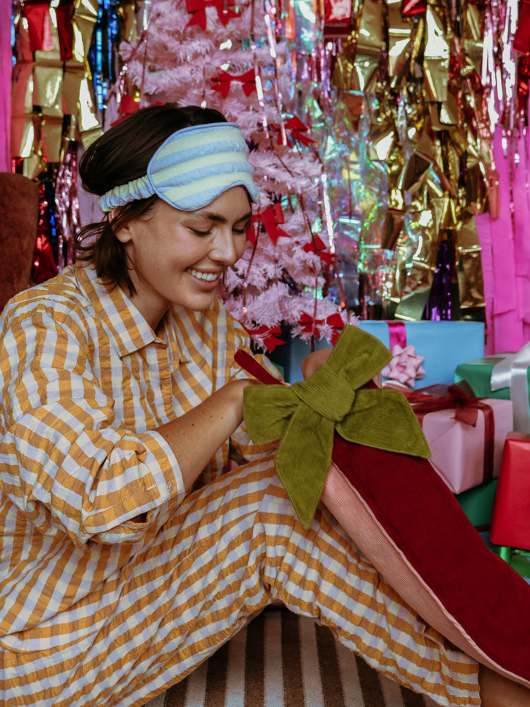 Ruby/Peach Corduroy Stocking