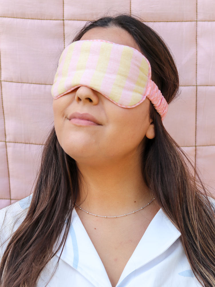 Woven Stripe Eye Mask  by Mosey Me