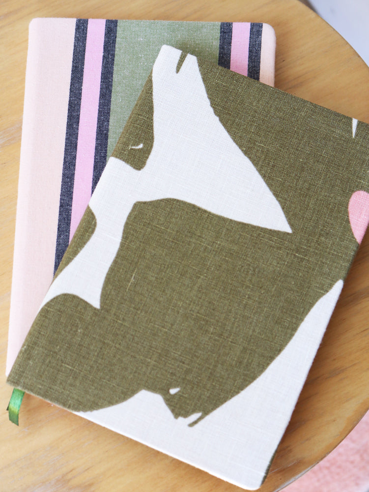 Olive Poppy A5 Notebook  by Mosey Me