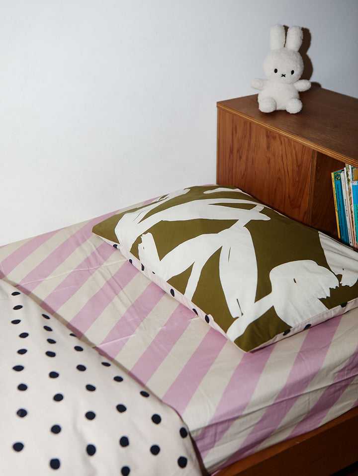 Mosey Me Cotton Khaki Printed Standard Pillowcase Set