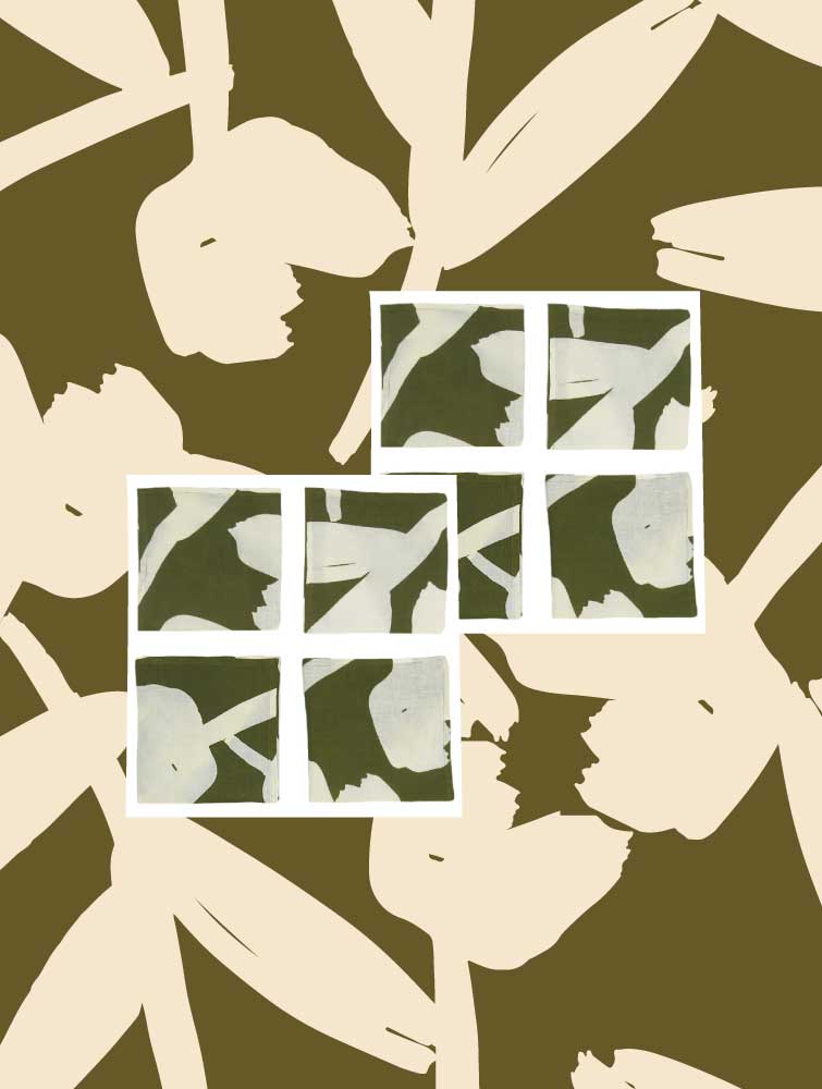 Mosey Me Linen Two Napkin Set Bundle - Abstract Khaki