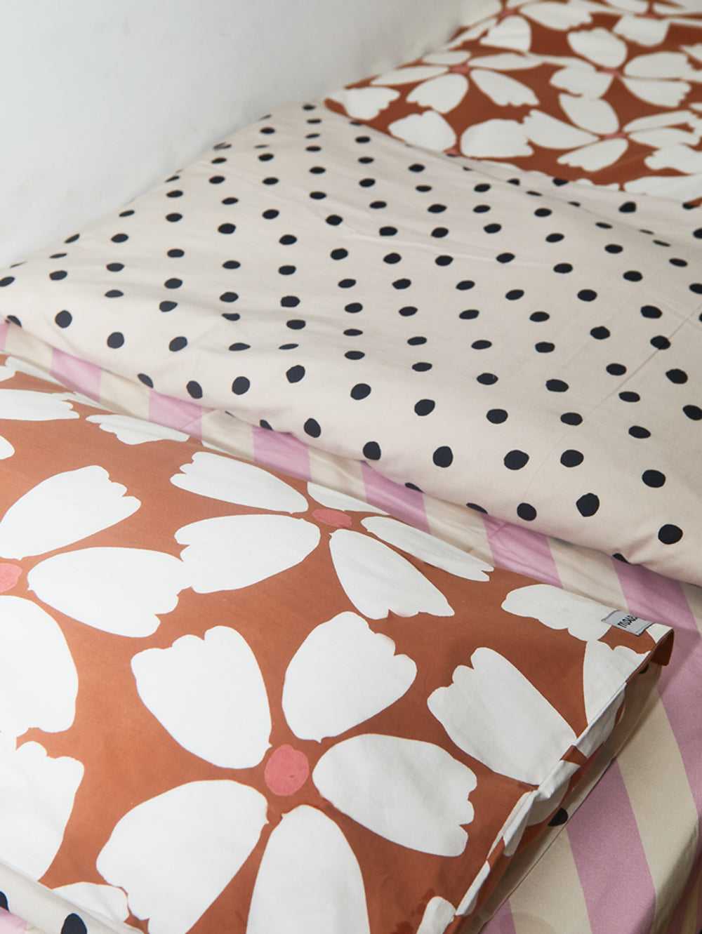 Mosey Me Cotton Printed Stripe Fitted Sheet