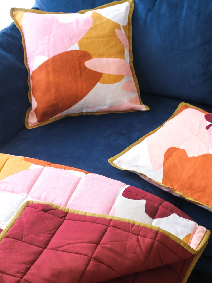 Mosey Me Cotton Colourful Printed Bedding - Quilted Throw