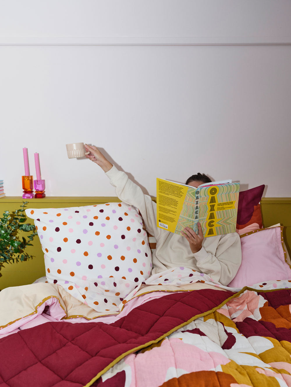 Mosey Me Cotton Colourful Printed Euro Pillowcase Set