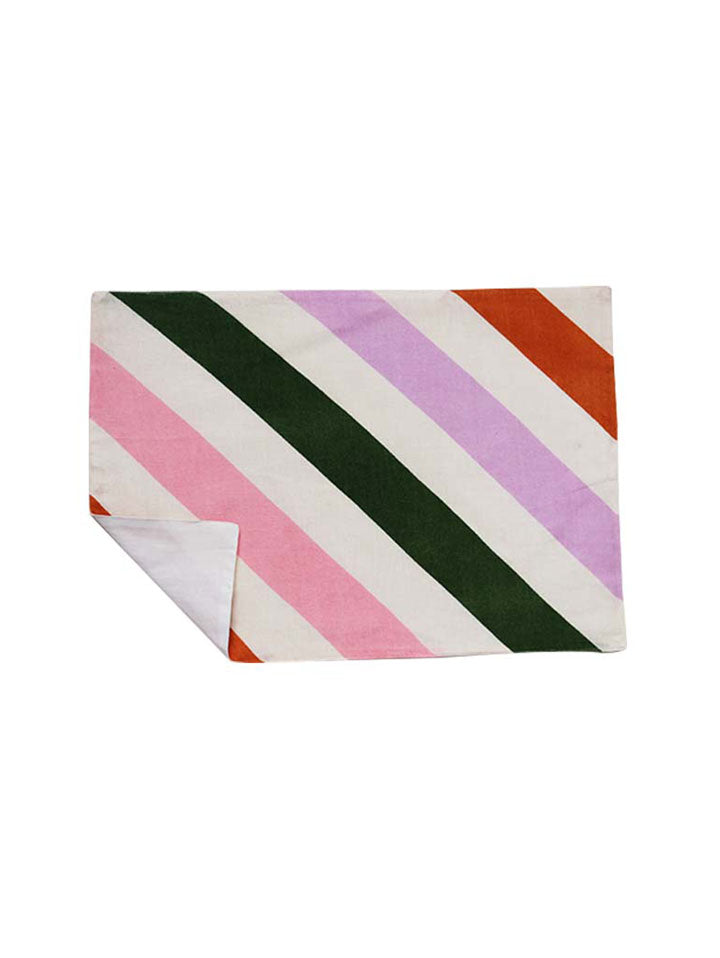 Mosey Me Linen Rainbow Stripe Tableware - Napkin & Placemat Set
