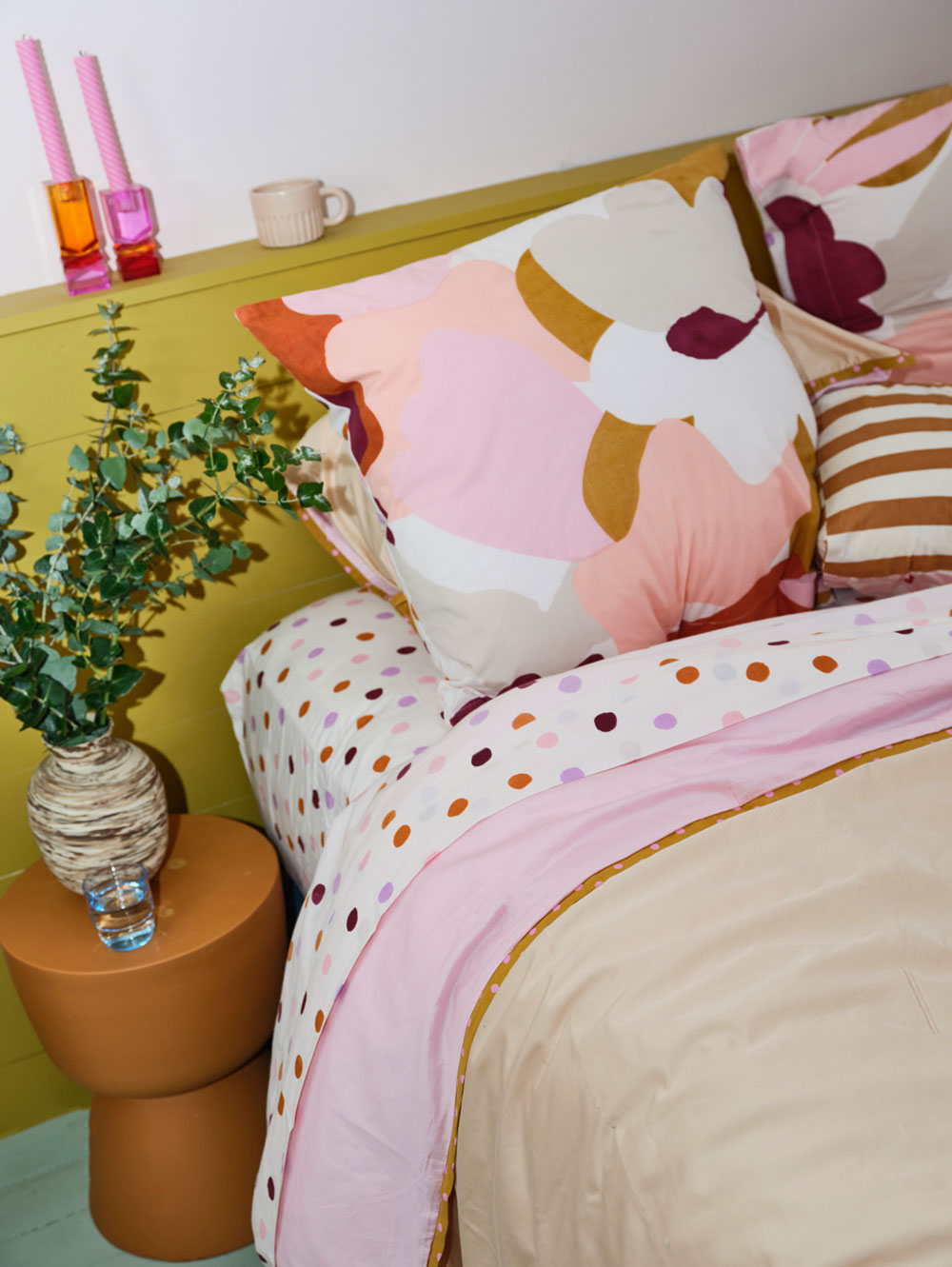 Mosey Me Rose Pink Cotton Bedding Set