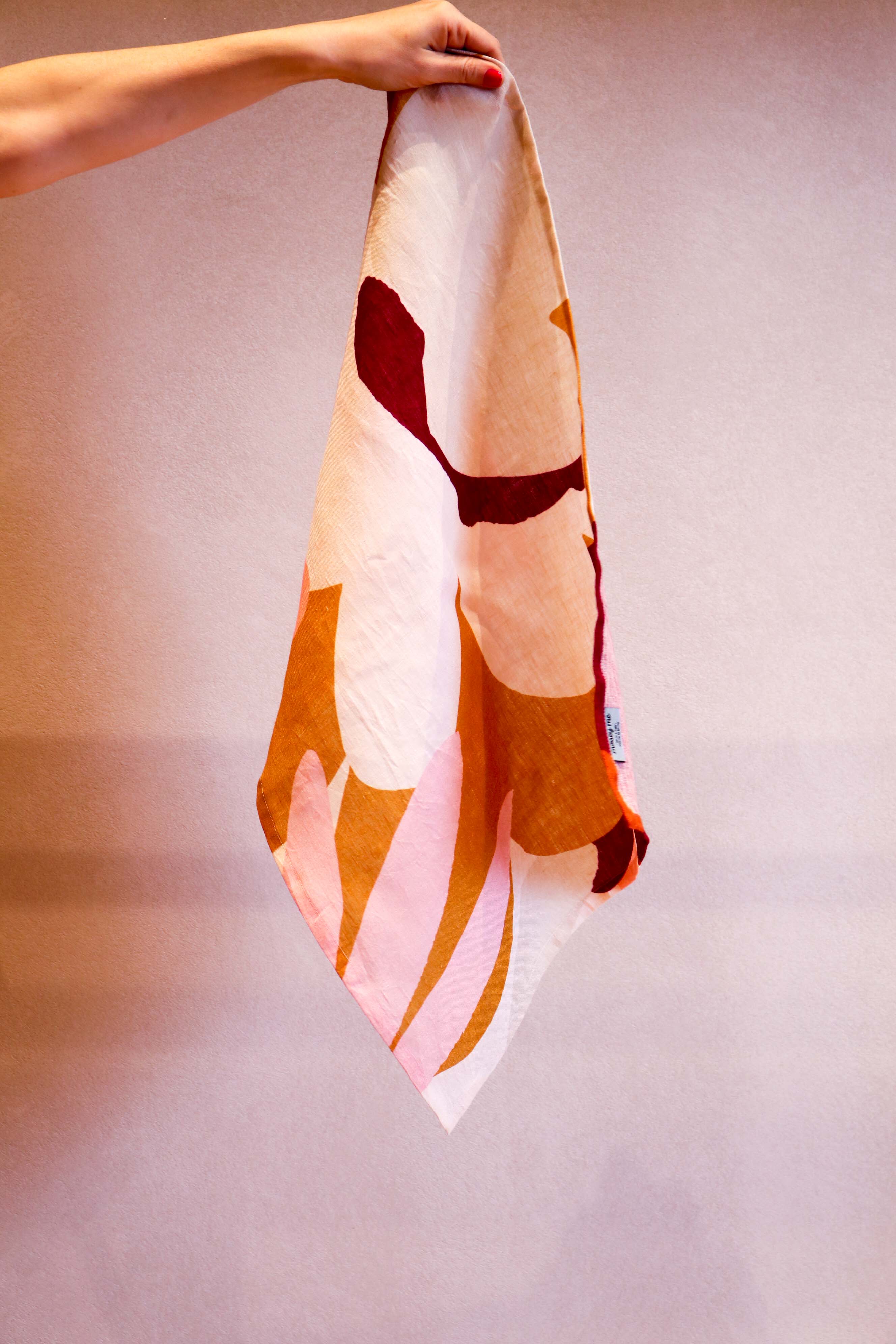 Mosey Me Linen Two Napkin Set Bundle - Clay and Rainbow Stripe