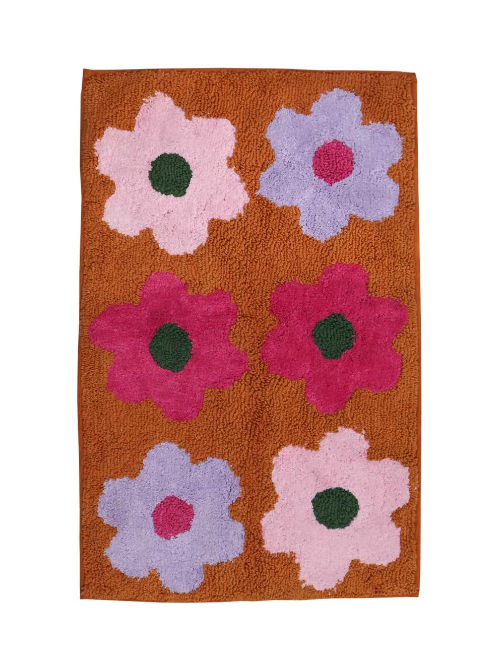 Mosey Me Cotton Tufted Flowerbed Bath Mat