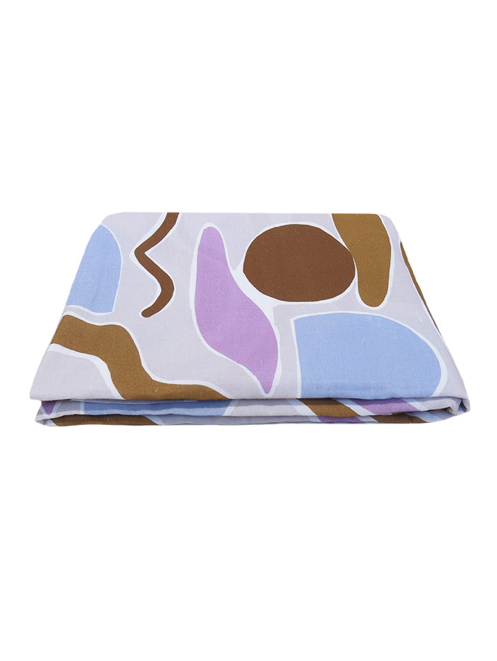 Mosey Me Printed Luxury Linen Tablecloth - Blue and Purple