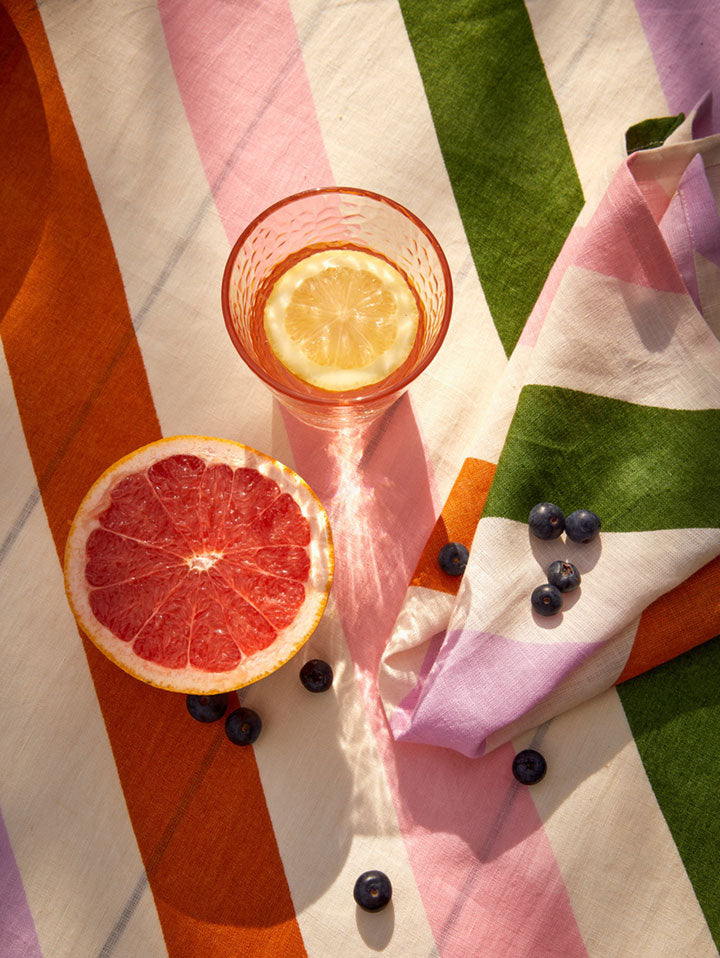 Mosey Me Linen Rainbow Stripe Napkin Set