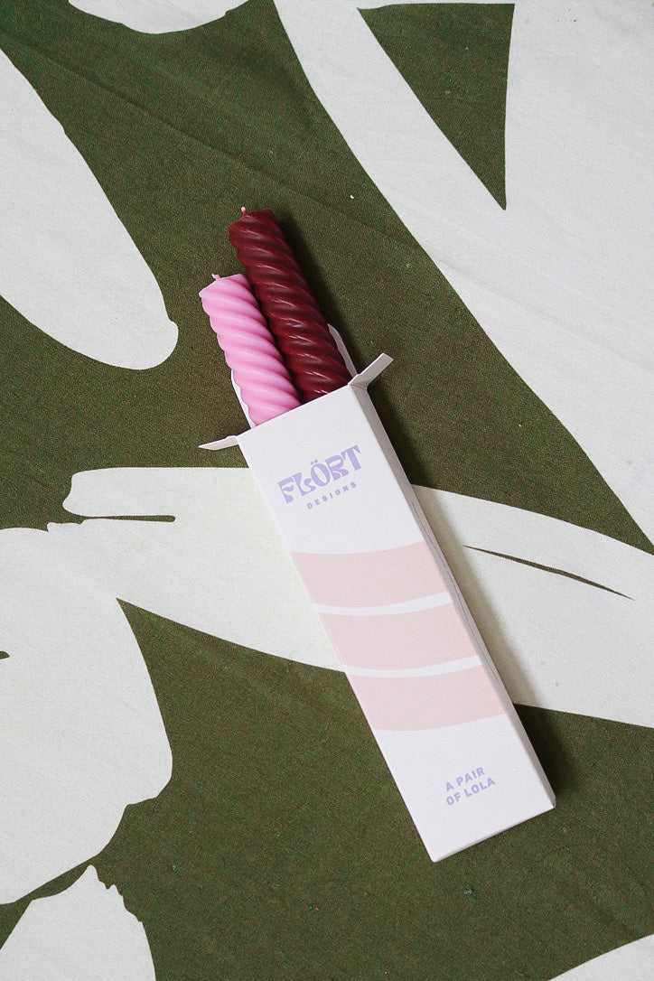 Flort x Mosey Me Lola candle set - Bubblegum and Burgundy