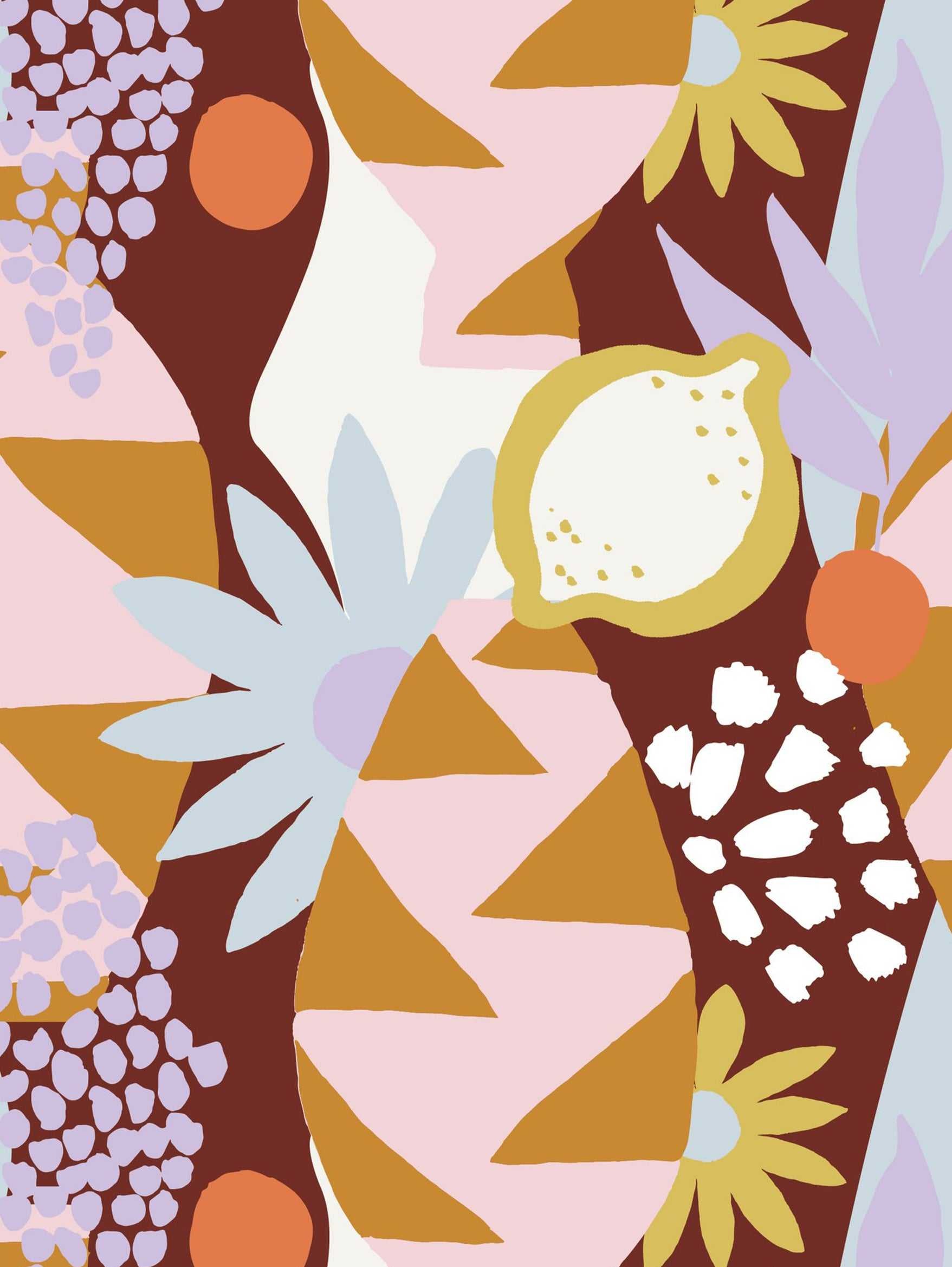 Mosey Me Tropica Art print - Maroon