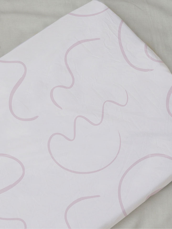 Mosey Me Cotton Fitted Cot Sheet - Lilac
