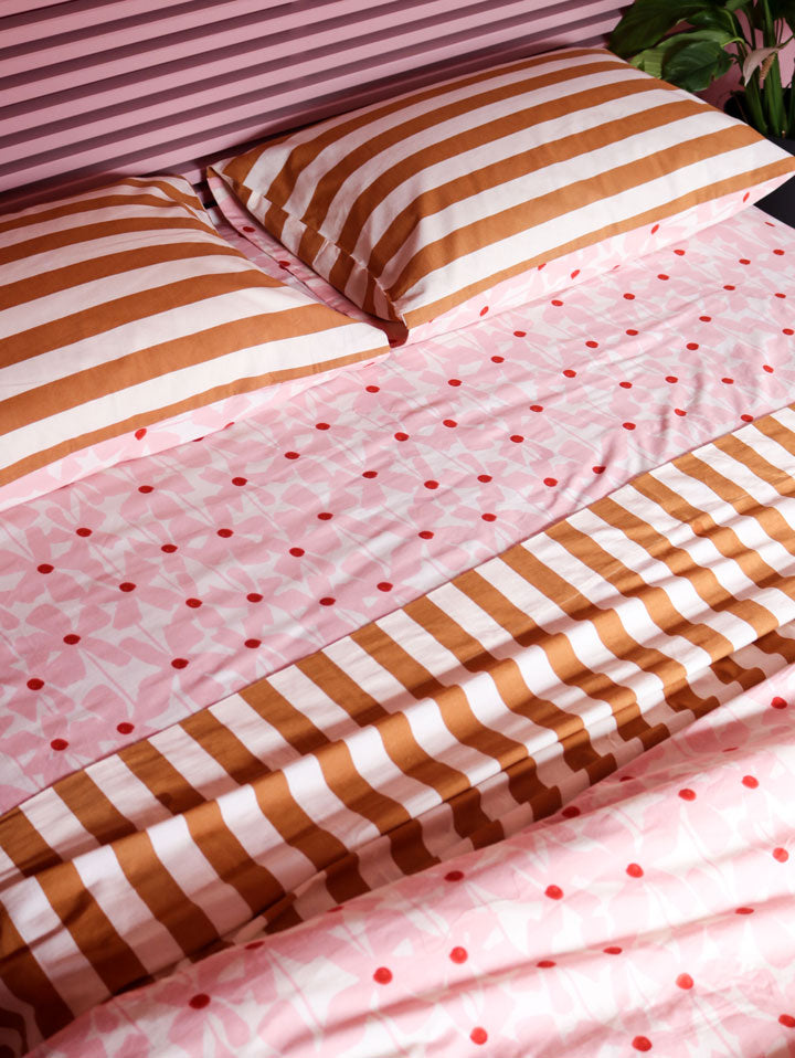 Poppy Standard Pillowcase Set  by Mosey Me