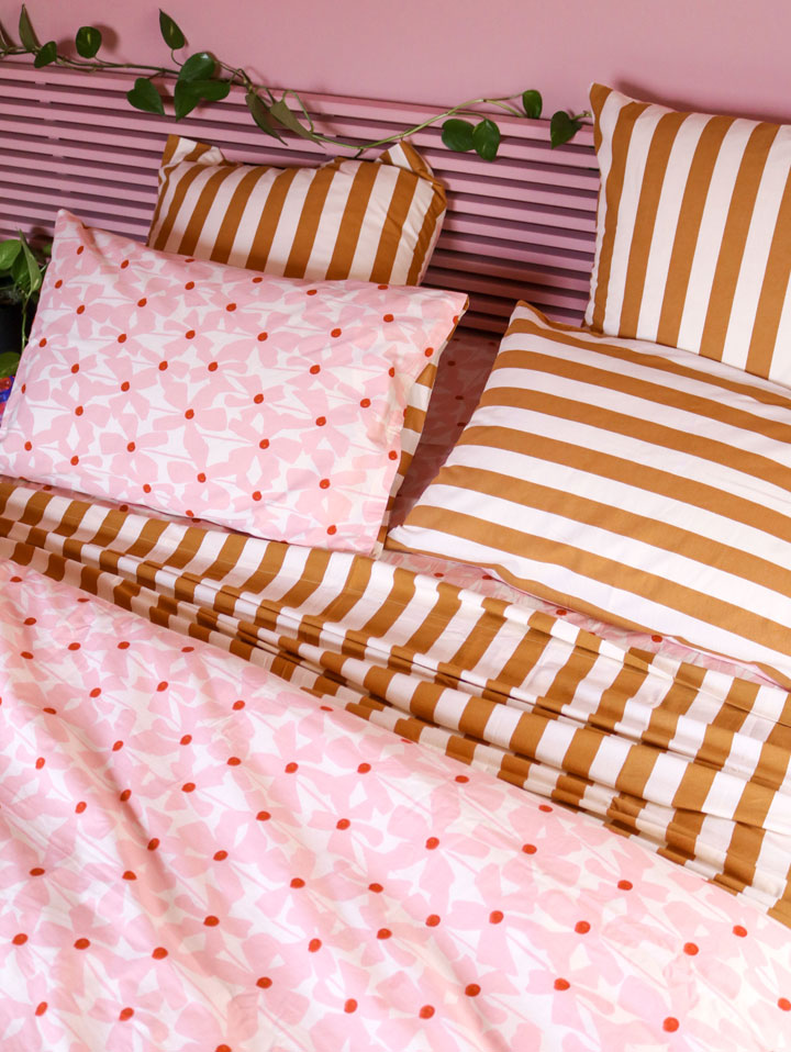 Poppy Standard Pillowcase Set  by Mosey Me