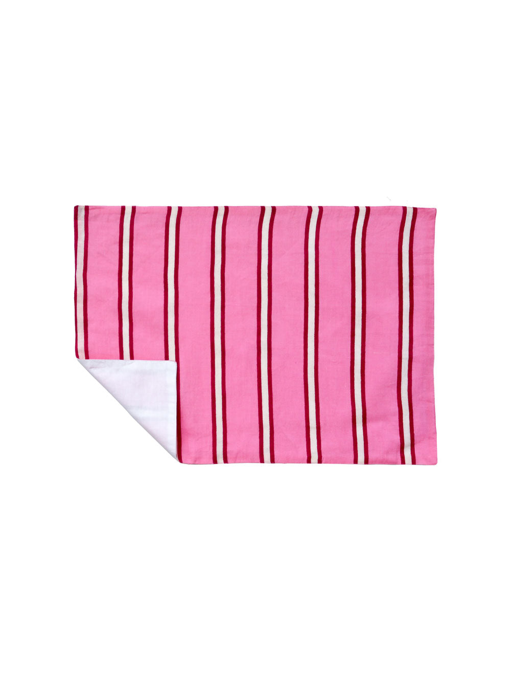 Raspberry Stripe Placemat Set