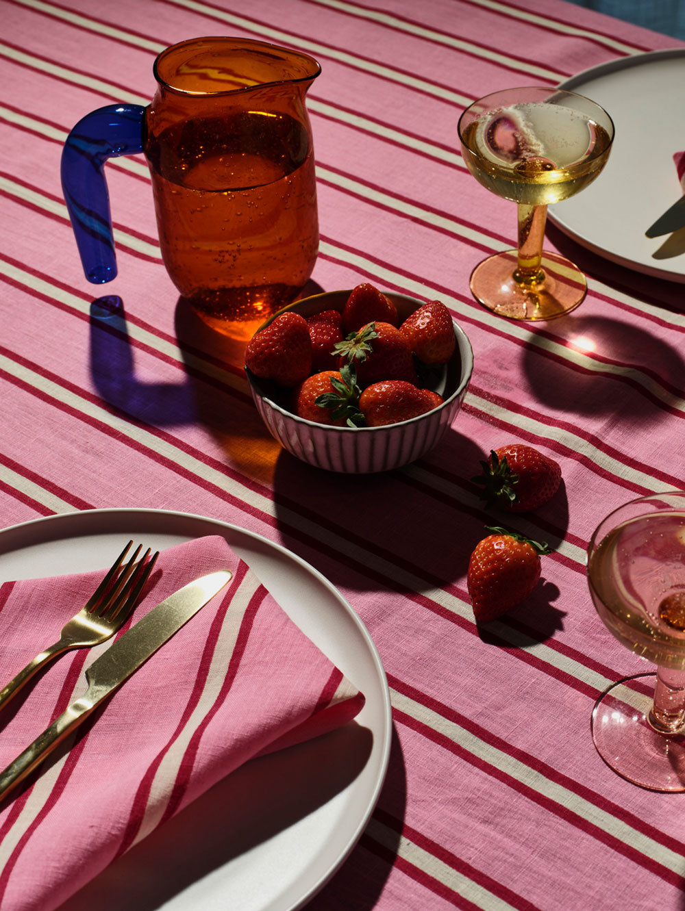 Mosey Me Pink Stripe Tableware Bundle