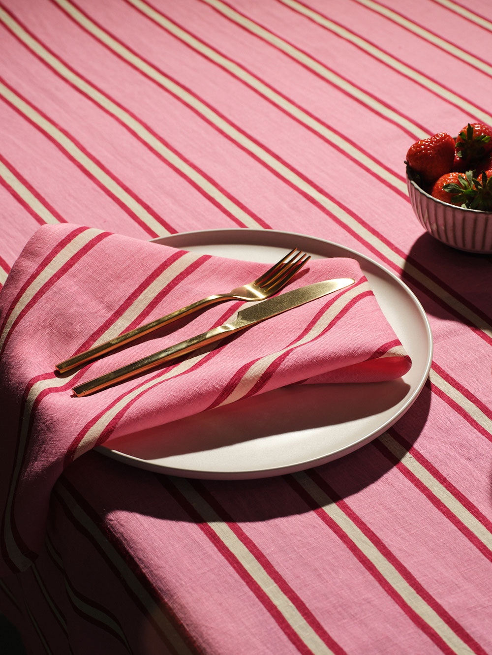 Mosey Me Pink Stripe Tableware Bundle