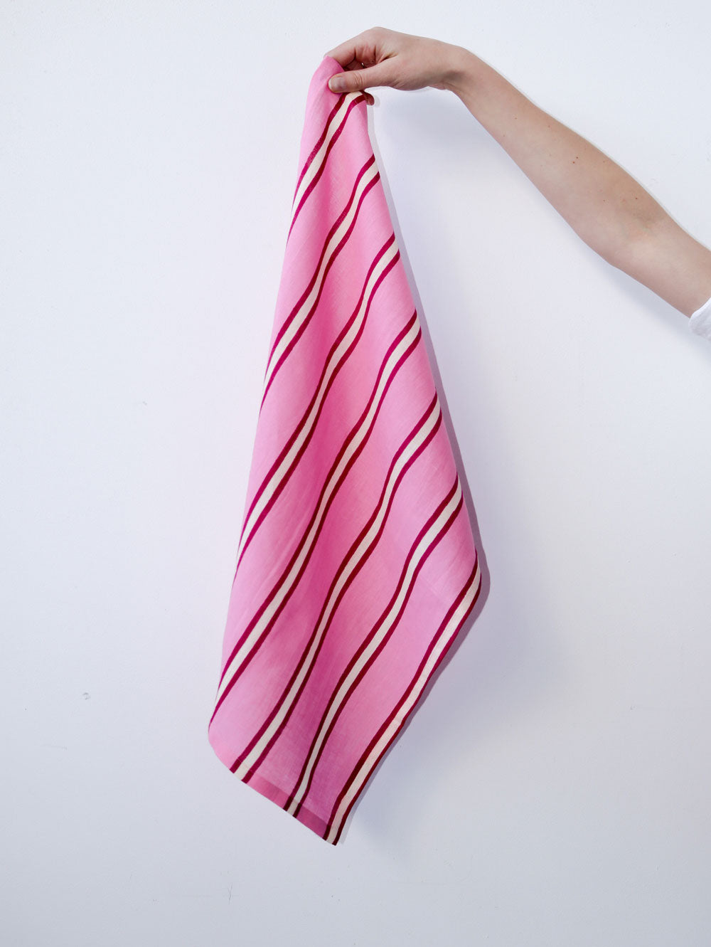 Mosey Me Linen Tea Towel Bundle - Pink Stripe and Clay