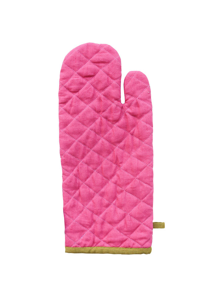 Mosey Me Linen Colourblock Oven Mitt 