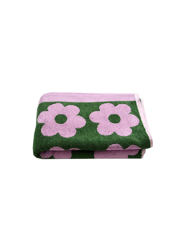 Mosey Me Cotton Retro Flower Hand Towel