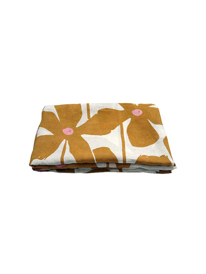 Mosey Me Floral Linen Tablecloth