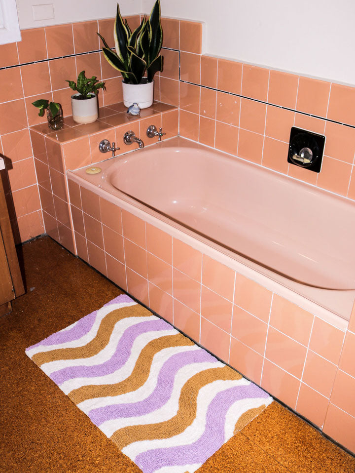 Mosey Me Cotton Tufted Wiggle Bath Mat