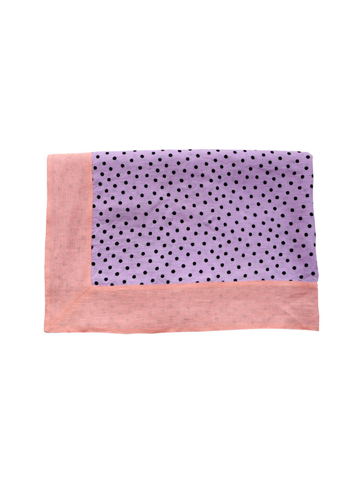 Mosey Me Lilac Dot Linen Tablecloth & Napkin Bundle