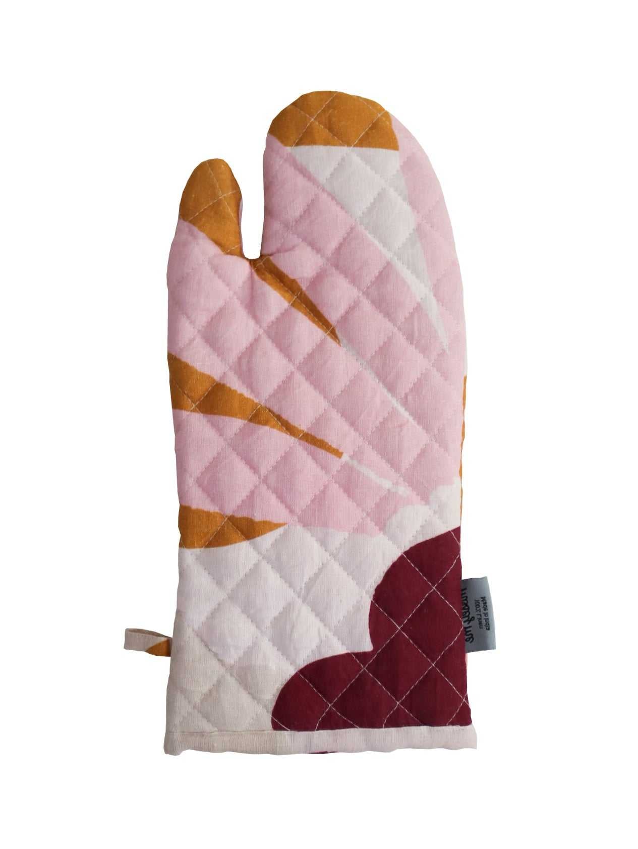 Mosey Me Linen Printed Oven Mitt 