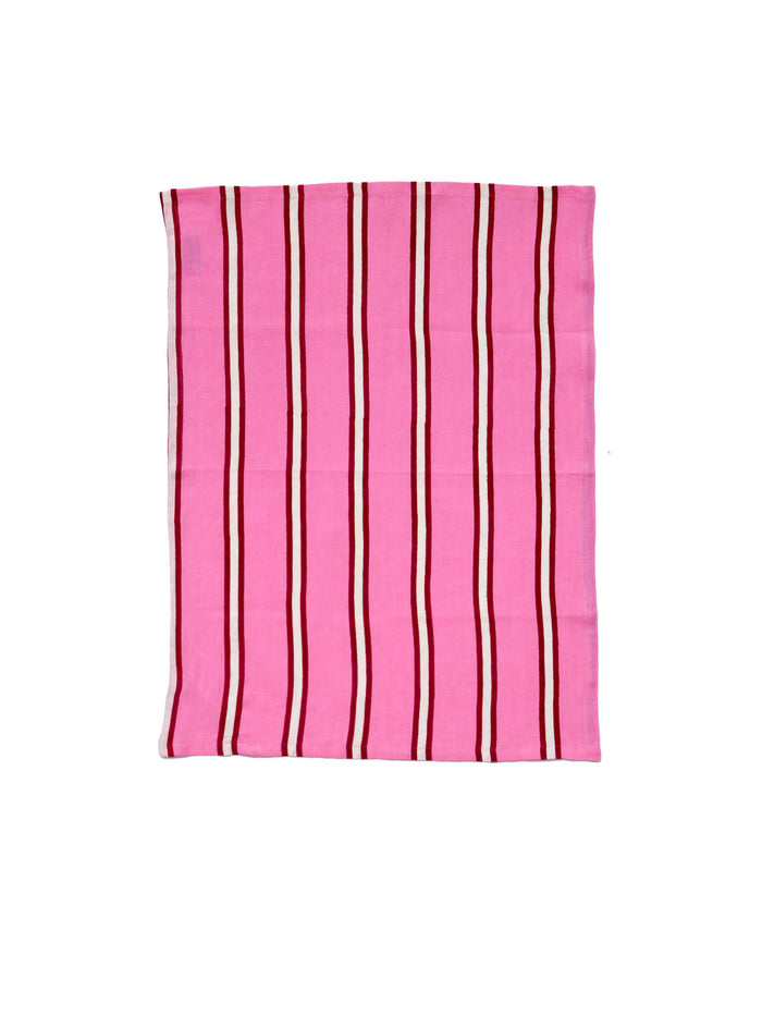 Mosey Me Raspberry Stripe Tea Towel