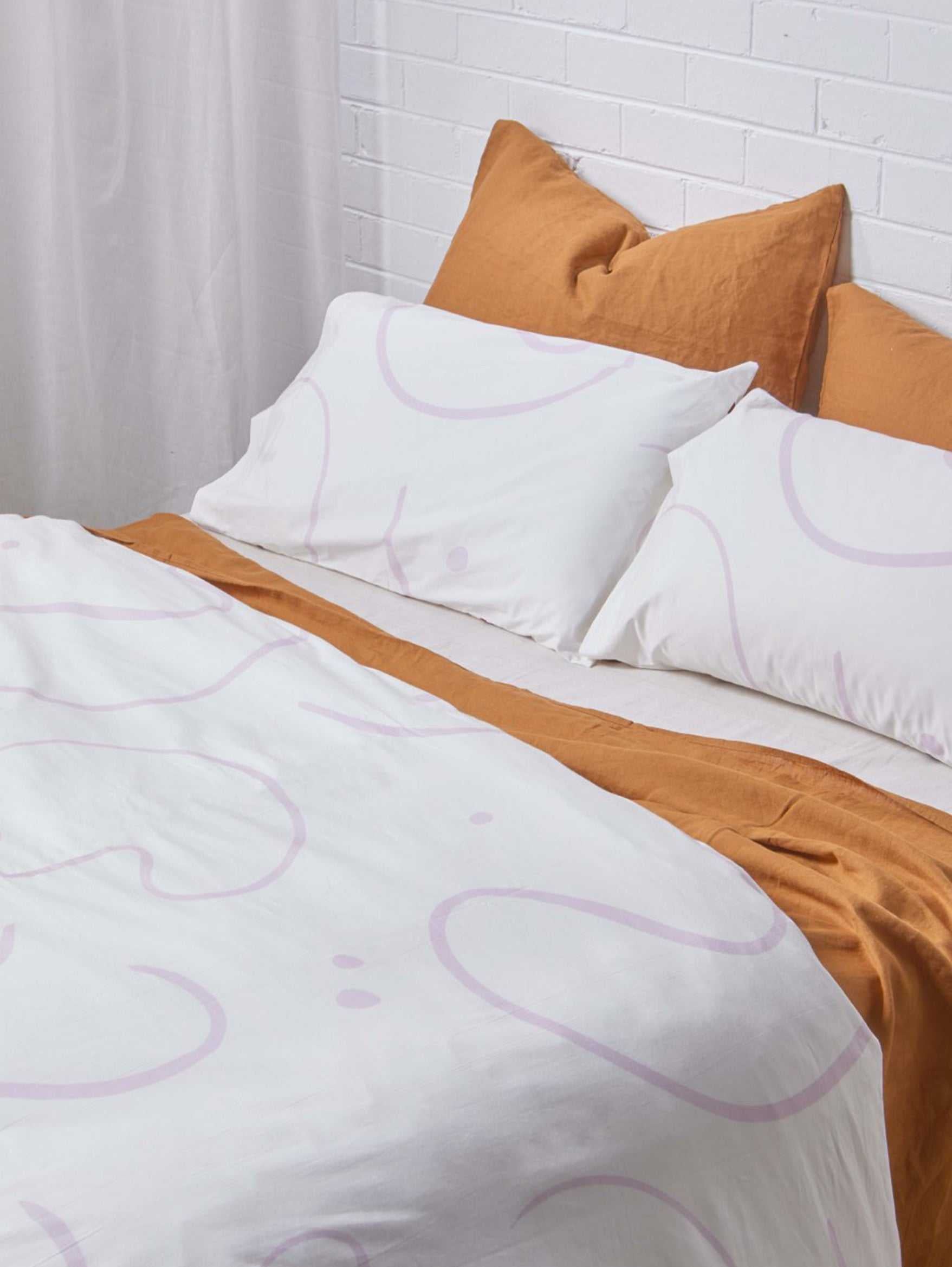 Mosey Me Cotton Standard Pillowcase Set - Lilac